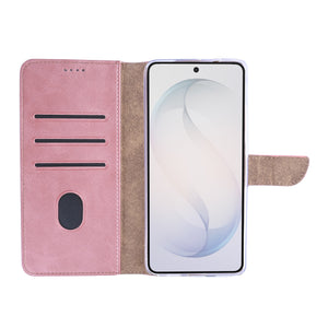 Rixus Bookcase For Samsung Galaxy S26 Ultra Pink