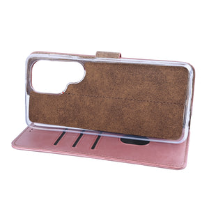 Rixus Bookcase For Samsung Galaxy S26 Ultra Pink