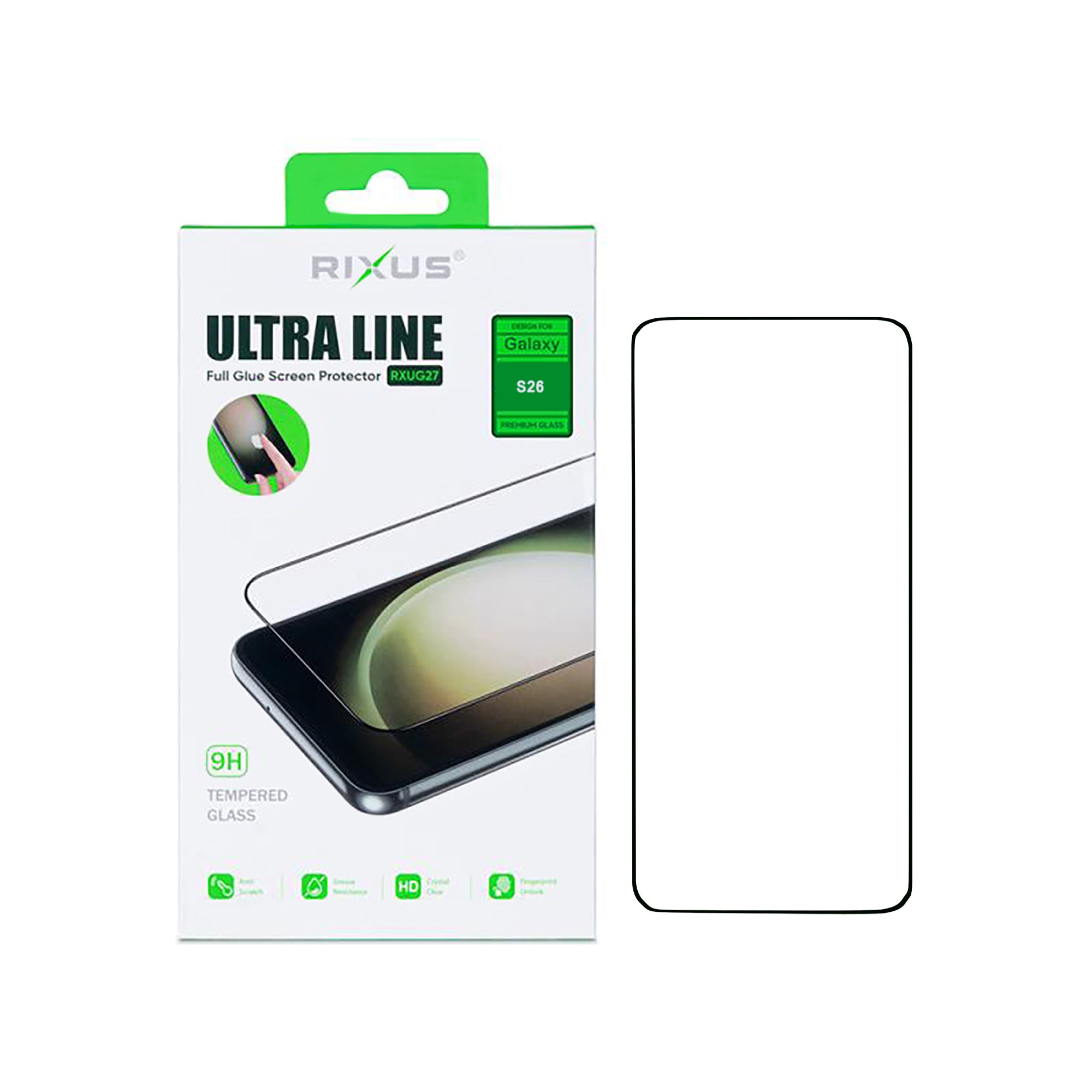 Rixus Clear HD Ultra Line Tempered Glass For Samsung Galaxy S26