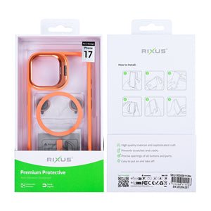 Rixus Classic 03 Case With MagSafe For Apple iPhone 17 Orange