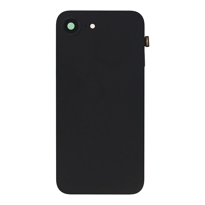 For Apple iPhone 16e Back Glass With NFC, Enlarged Camera Frame Black Compatible