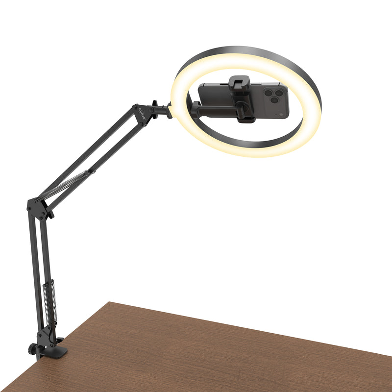 Rixus RXLG30 Ring Light With Desk Mount 10 inch