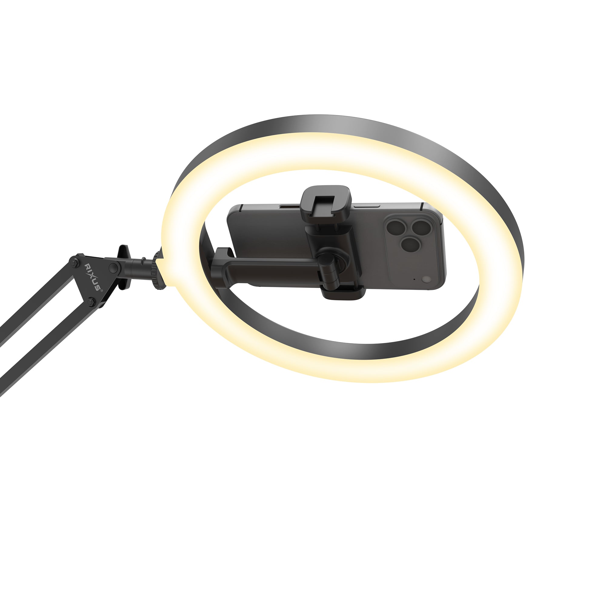 Rixus RXLG30 Ring Light With Desk Mount 10 inch