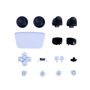 For Sony PlayStation 5 Controller Button Sets White OEM (16pcs)