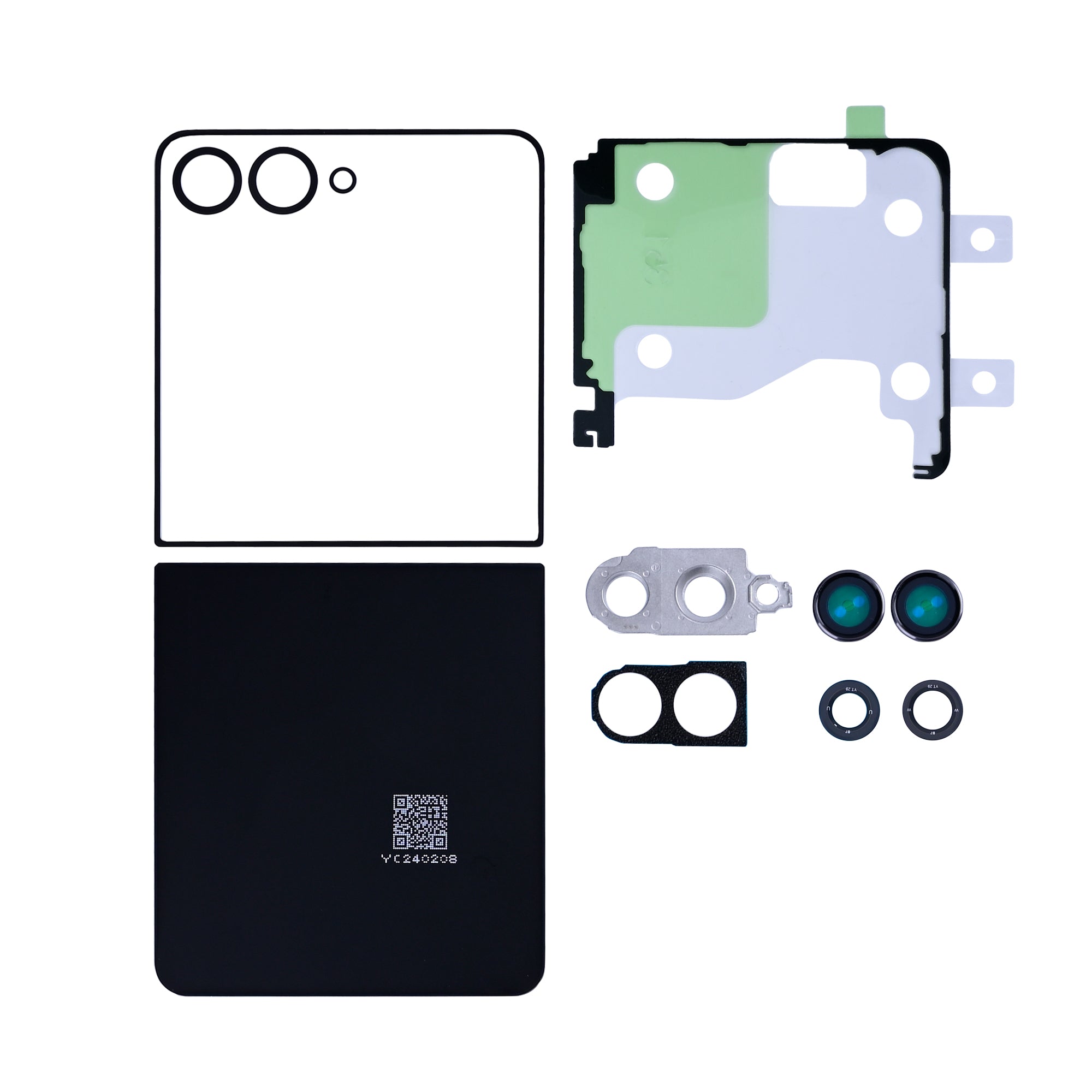 Samsung Galaxy Z Flip7 F741B Back Cover Set With Lens Jet Black OEM