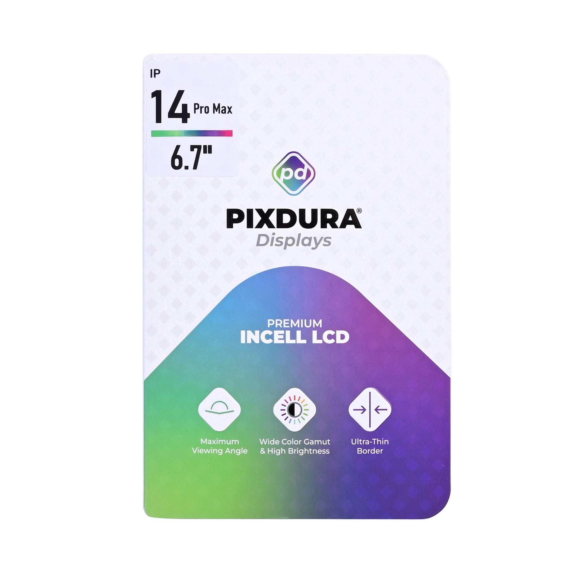 PIXDURA For Apple iPhone 14 Pro Max Display And Digitizer In-Cell Premium (IC Removable) (120Hz)