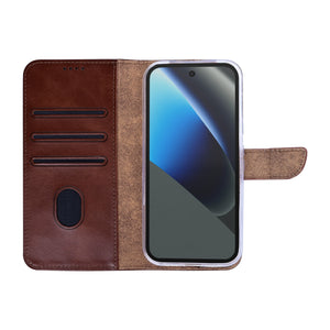 Rixus Bookcase For Google Pixel 10a Brown