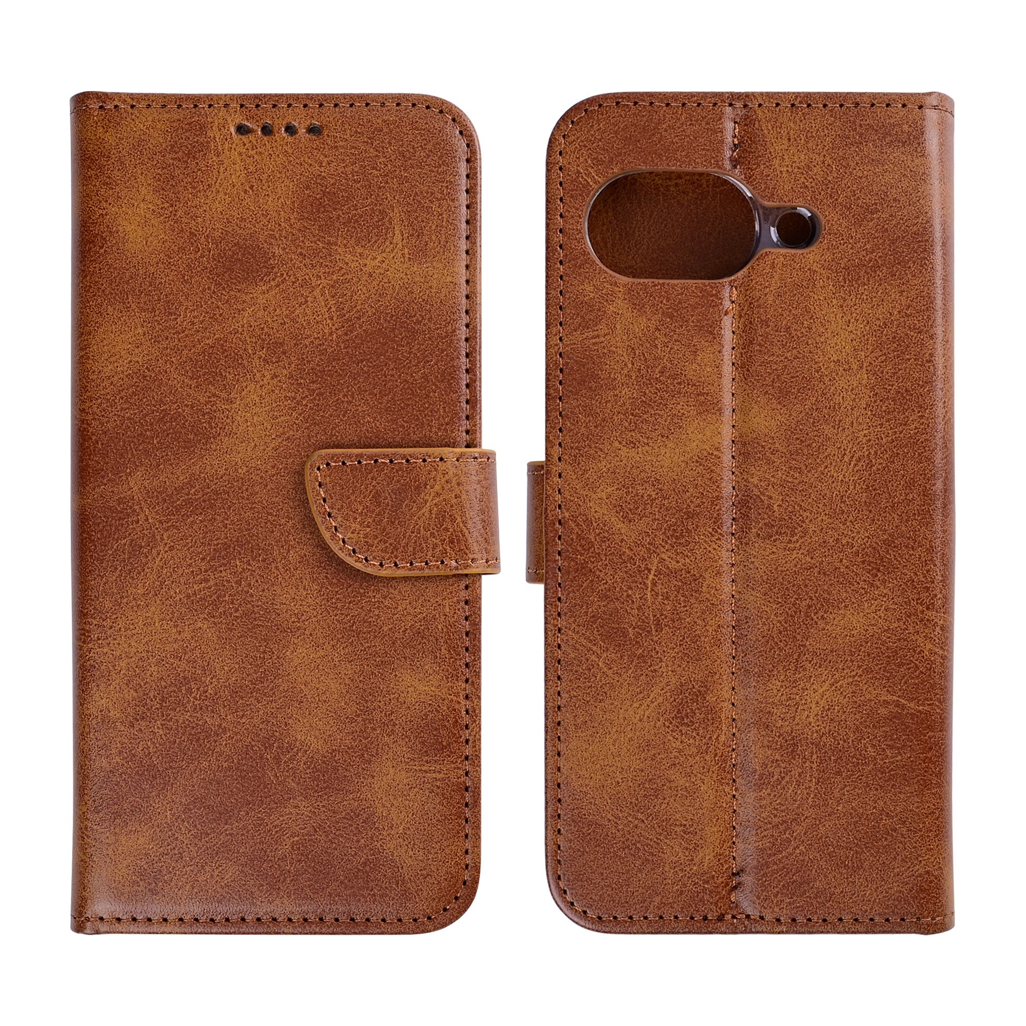 Rixus Bookcase For Google Pixel 10a Light Brown