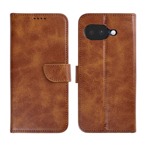 Rixus Bookcase For Google Pixel 10a Light Brown