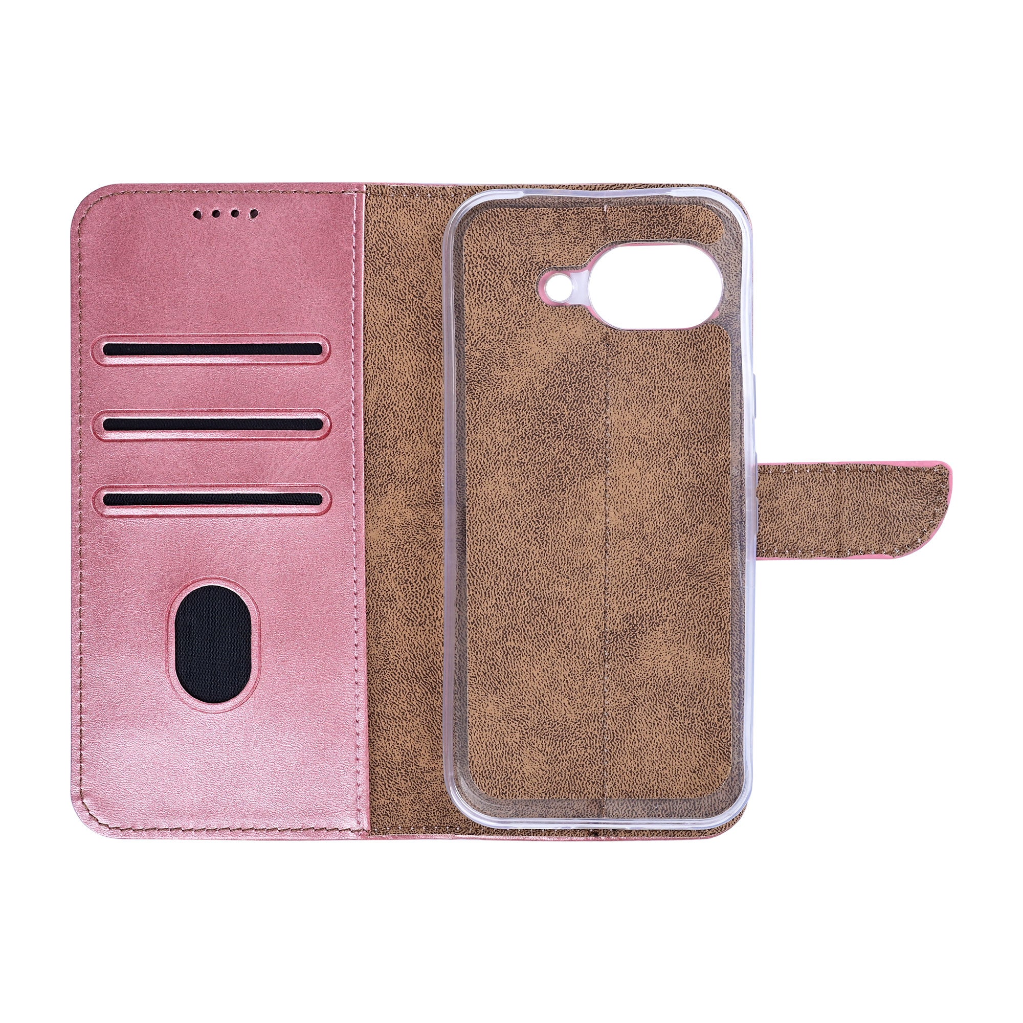 Rixus Bookcase For Google Pixel 10a Pink