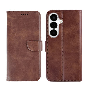 Rixus Bookcase For Samsung Galaxy S26 Plus Brown