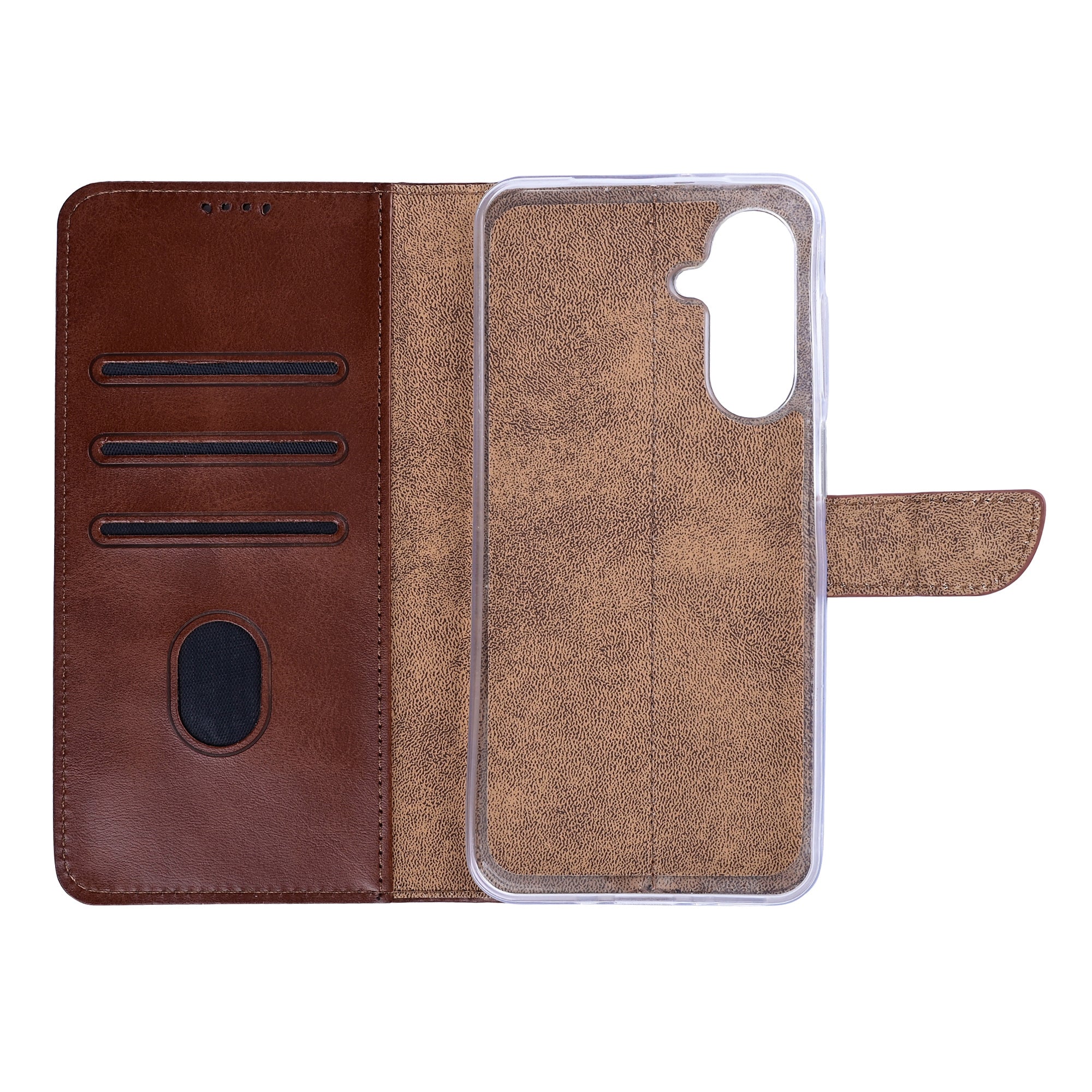 Rixus Bookcase For Samsung Galaxy S26 Plus Brown