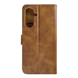 Rixus Bookcase For Samsung Galaxy S26 Plus Light Brown