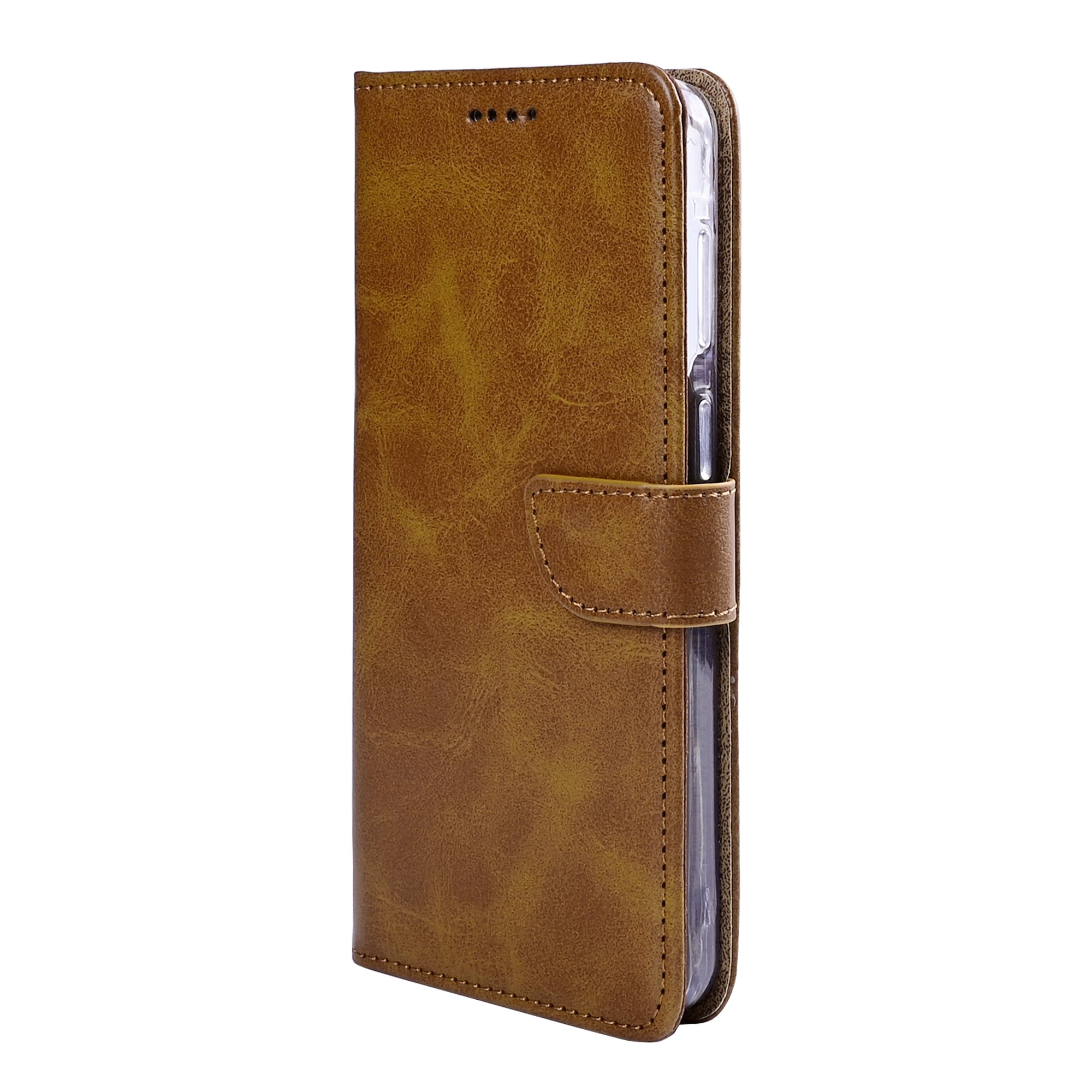 Rixus Bookcase For Samsung Galaxy S26 Plus Light Brown