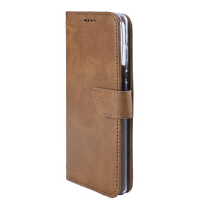 Rixus Bookcase For Samsung Galaxy S26 Plus Light Brown