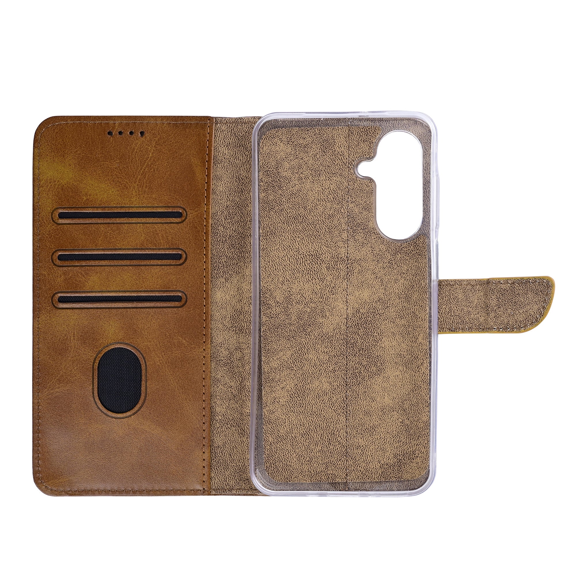 Rixus Bookcase For Samsung Galaxy S26 Plus Light Brown
