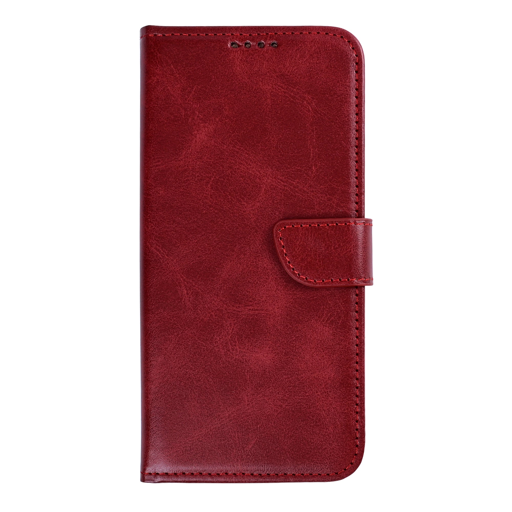 Rixus Bookcase For Samsung Galaxy S26 Plus Dark Red
