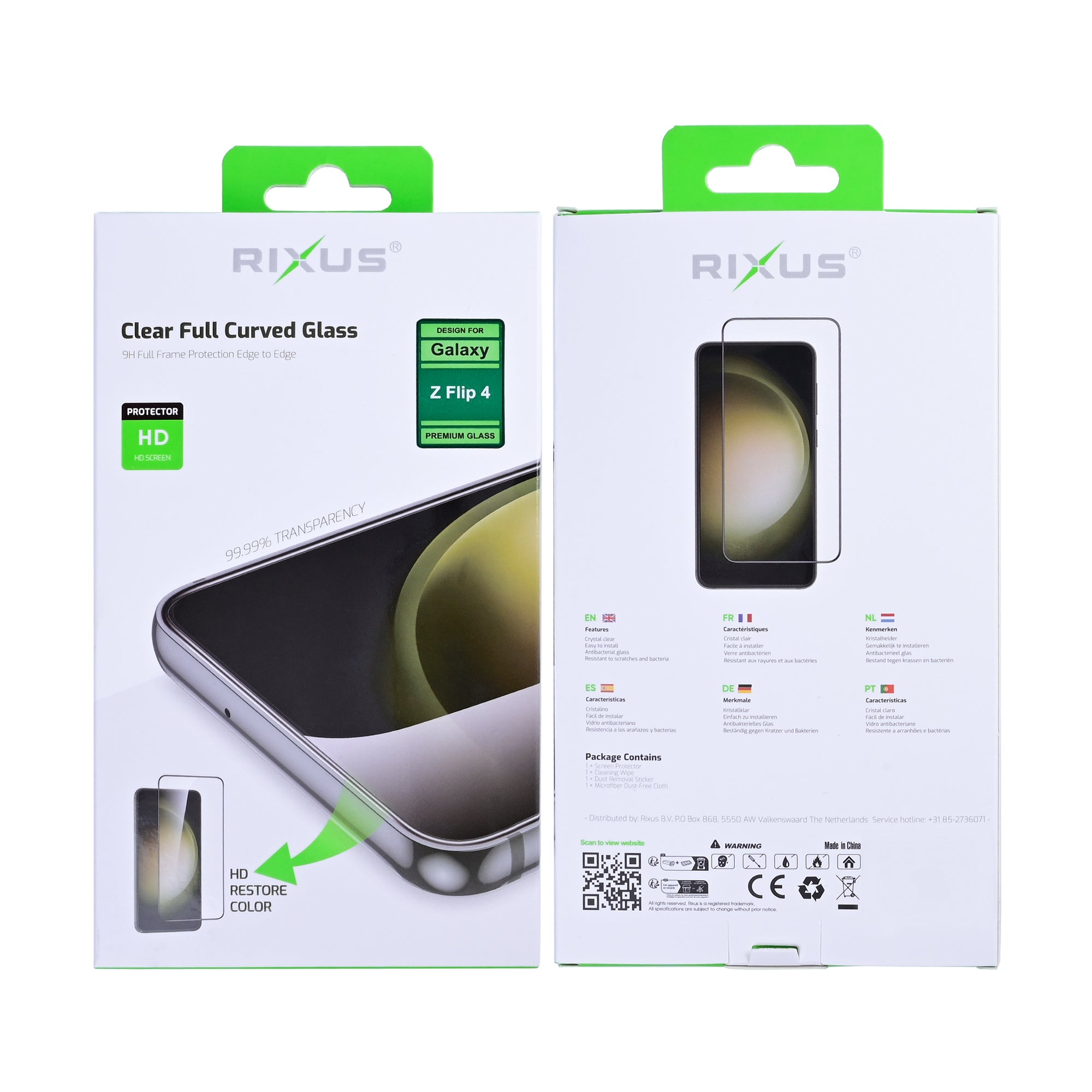 Rixus Clear HD Tempered Glass For Samsung Galaxy Z Flip4