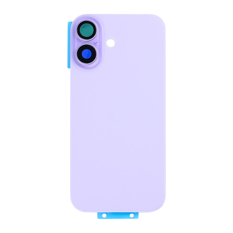For Apple iPhone 17 Back Glass Without NFC, Enlarged Camera Frame Lavender Compatible