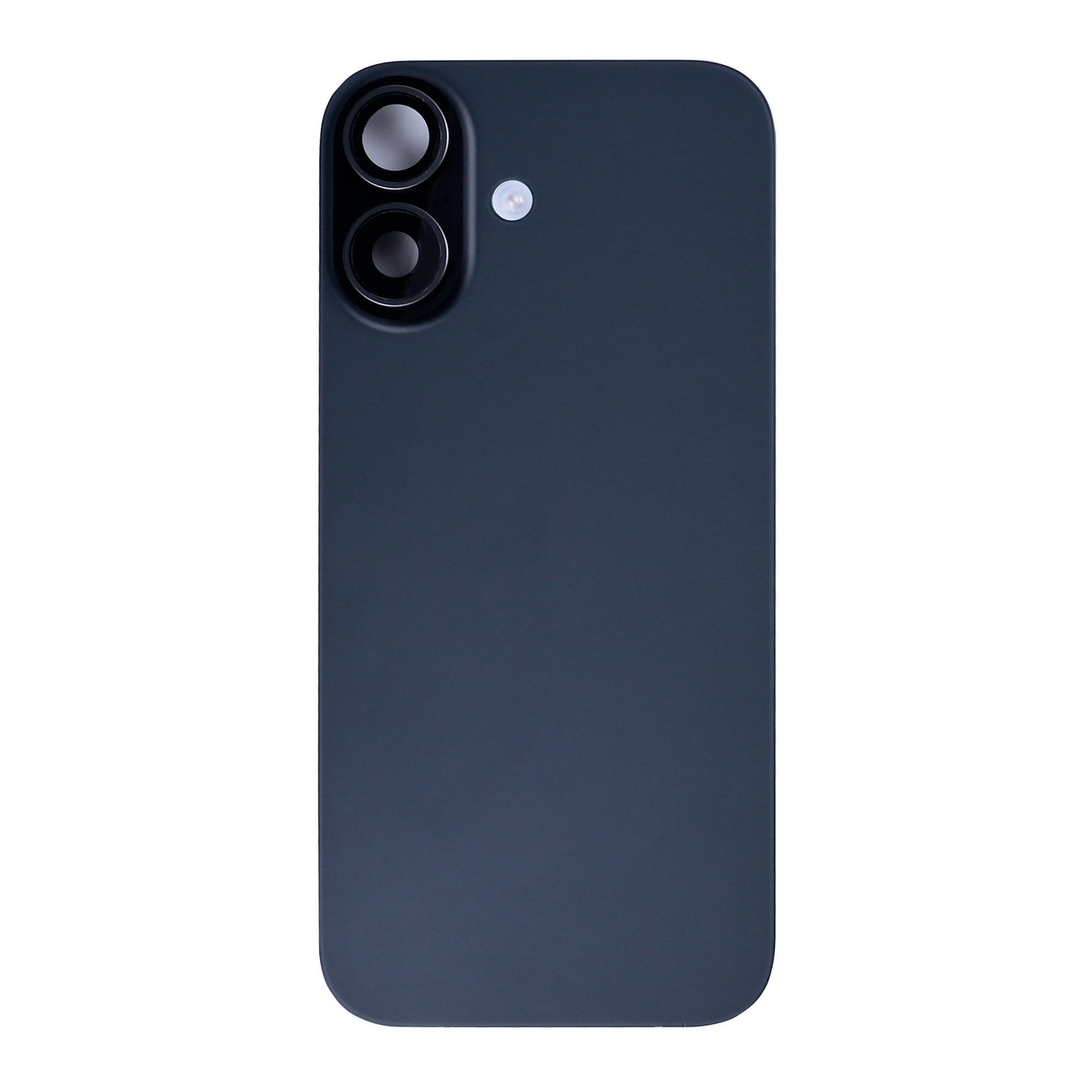 For Apple iPhone 17 Back Glass With NFC, Enlarged Camera Frame Black Pulled