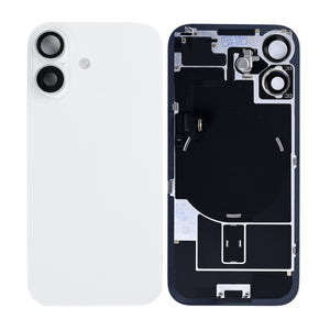 For Apple iPhone 17 Back Glass With NFC, Enlarged Camera Frame White Pulled
