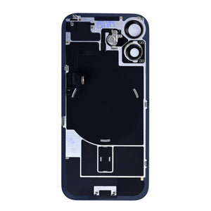 For Apple iPhone 17 Back Glass With NFC, Enlarged Camera Frame Mist Blue Pulled