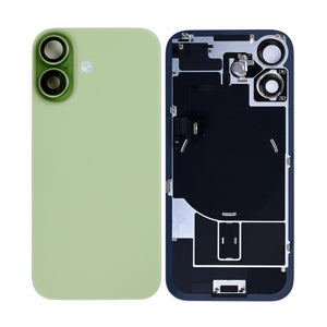 For Apple iPhone 17 Back Glass With NFC, Enlarged Camera Frame Sage Pulled