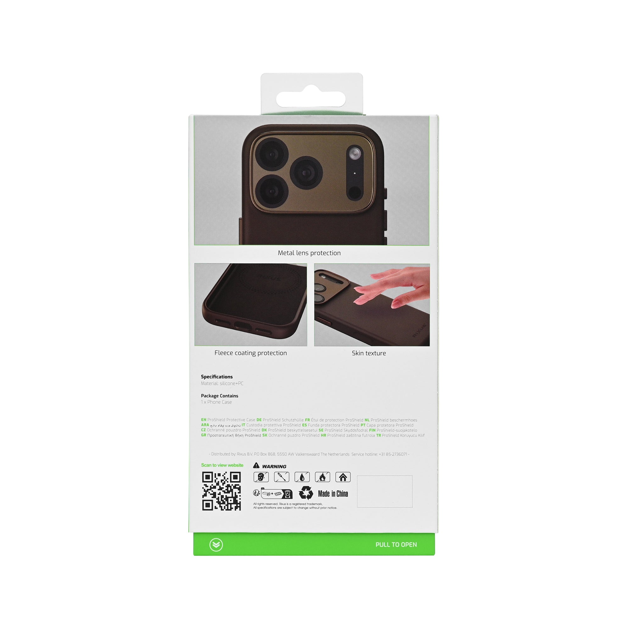 Rixus ProShield Case For Apple iPhone 16 Pro Max Dark Brown
