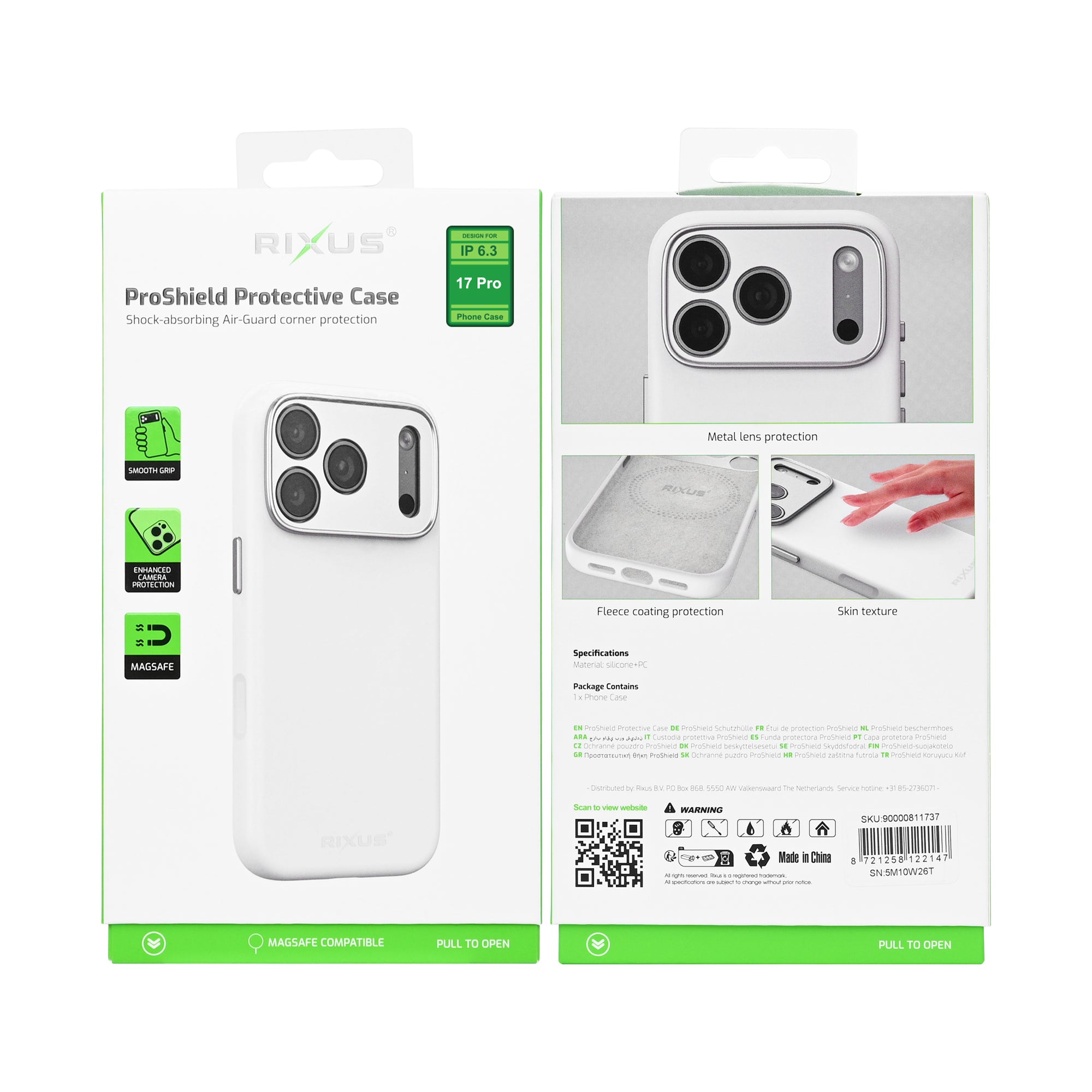 Rixus ProShield Case For Apple iPhone 17 Pro White