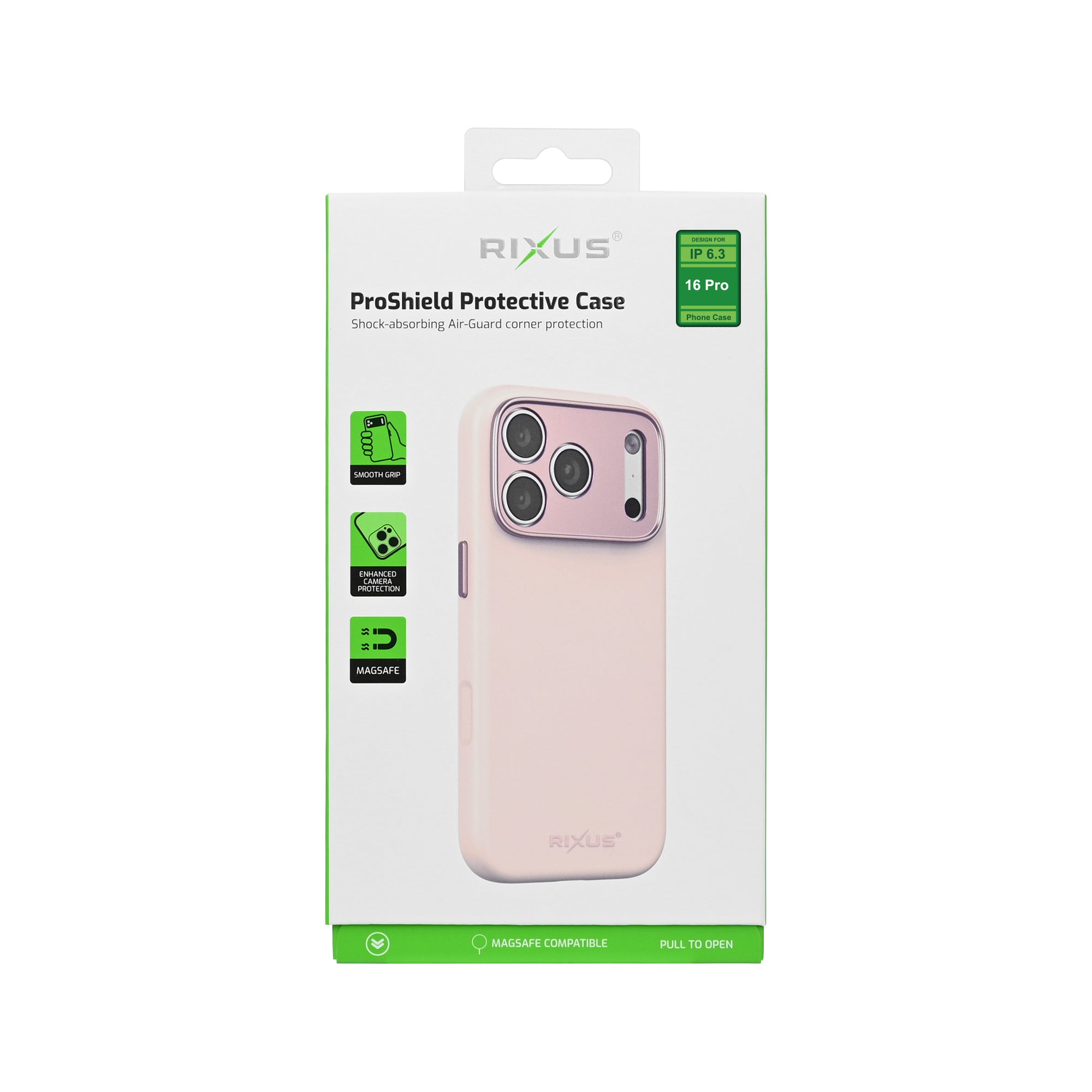 Rixus ProShield Case For Apple iPhone 16 Pro Pink