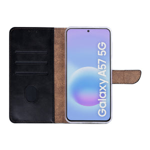 Rixus Bookcase For Samsung Galaxy A57 Black