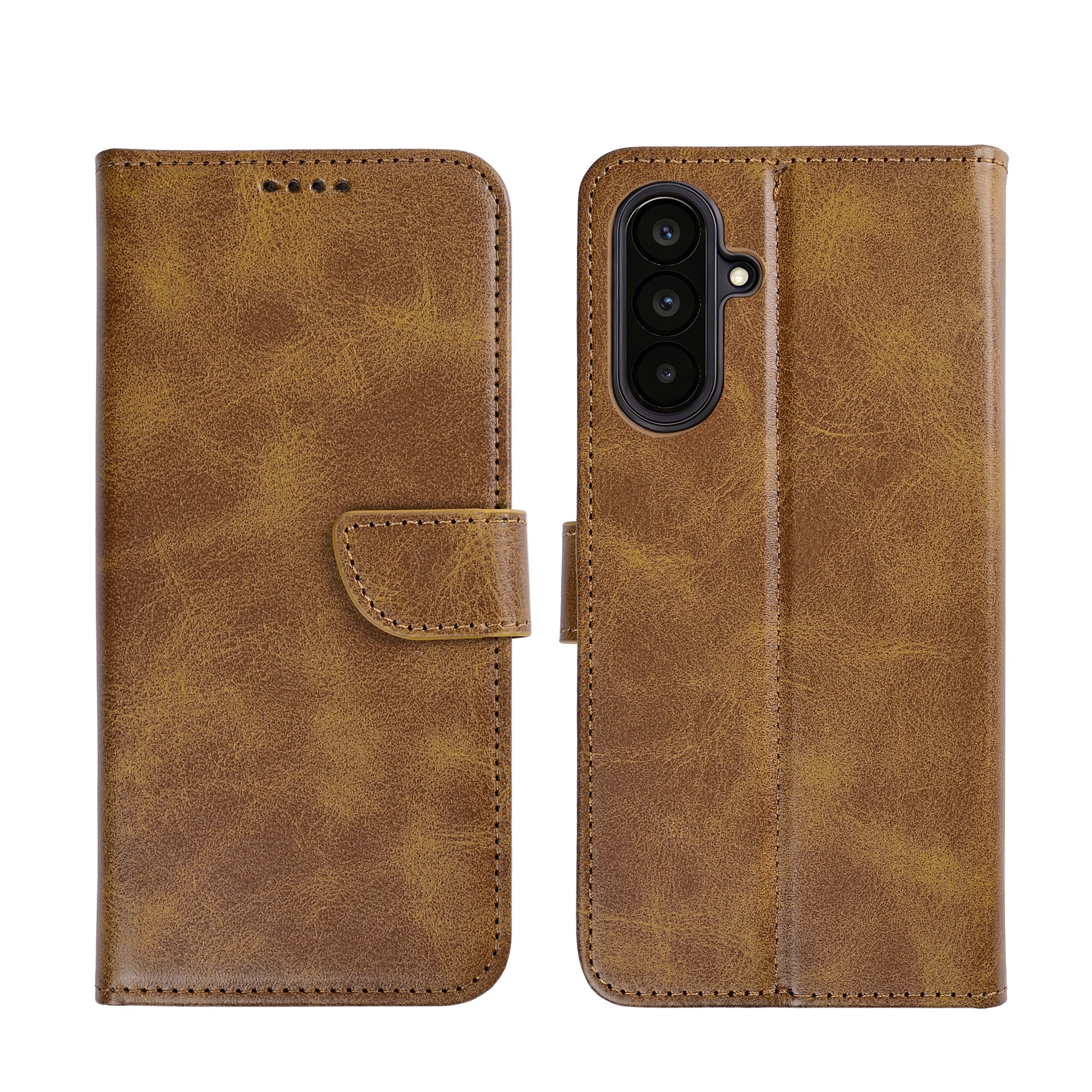 Rixus Bookcase For Samsung Galaxy A57 Light Brown