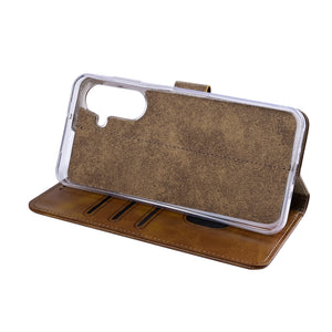 Rixus Bookcase For Samsung Galaxy A57 Light Brown