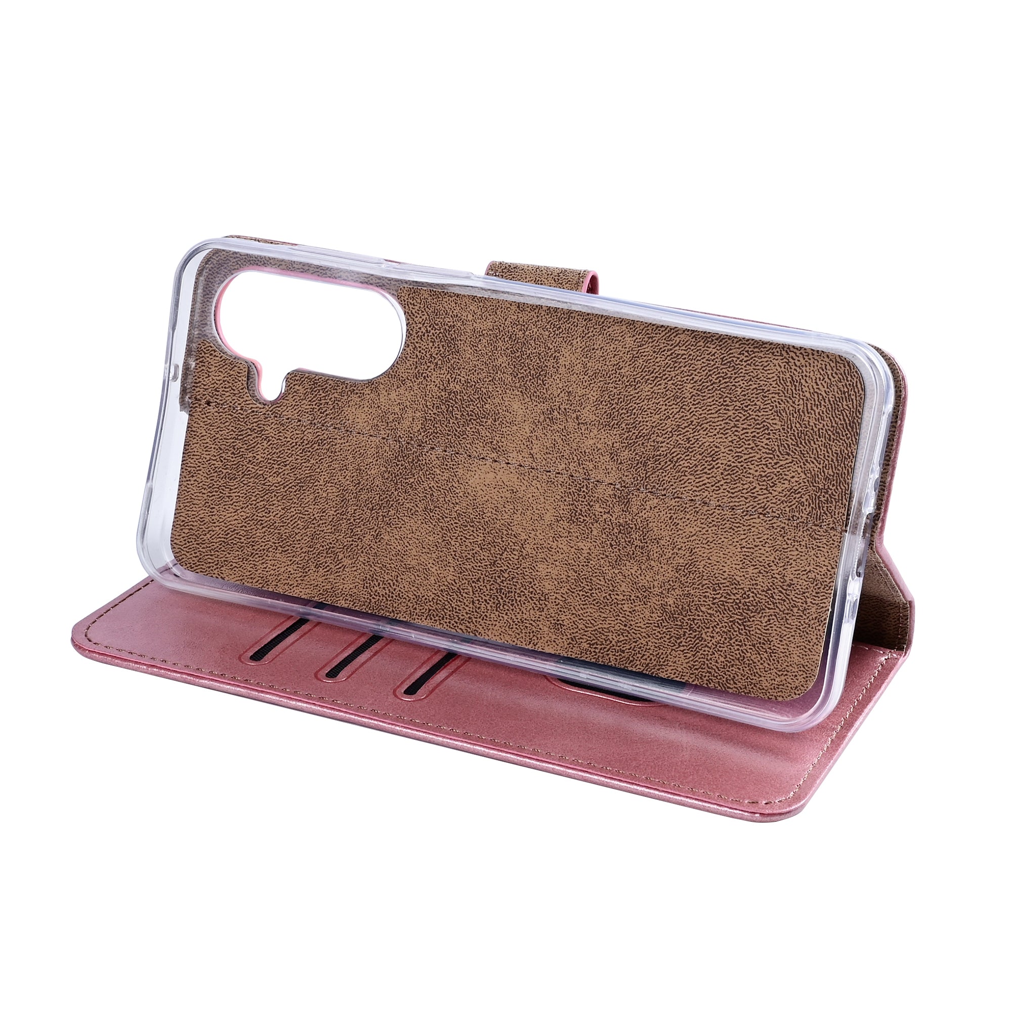 Rixus Bookcase For Samsung Galaxy A57 Pink