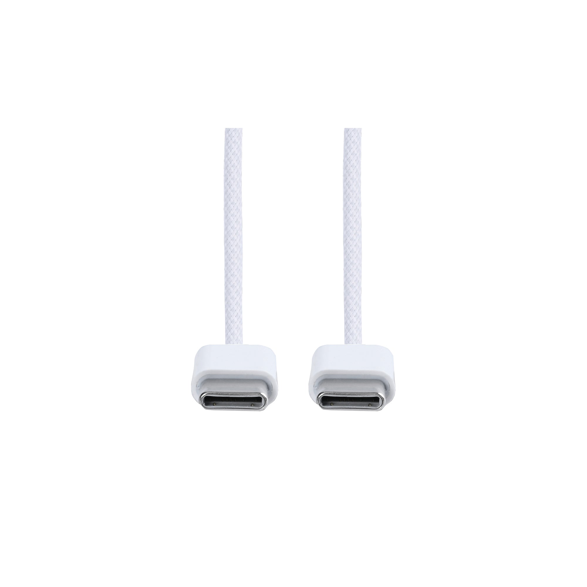 For Apple iPhone 15 Series, 16 Series, 17 Series USB-C To USB-C Woven Cable 100cm 60W White Bulk (Round Fold)