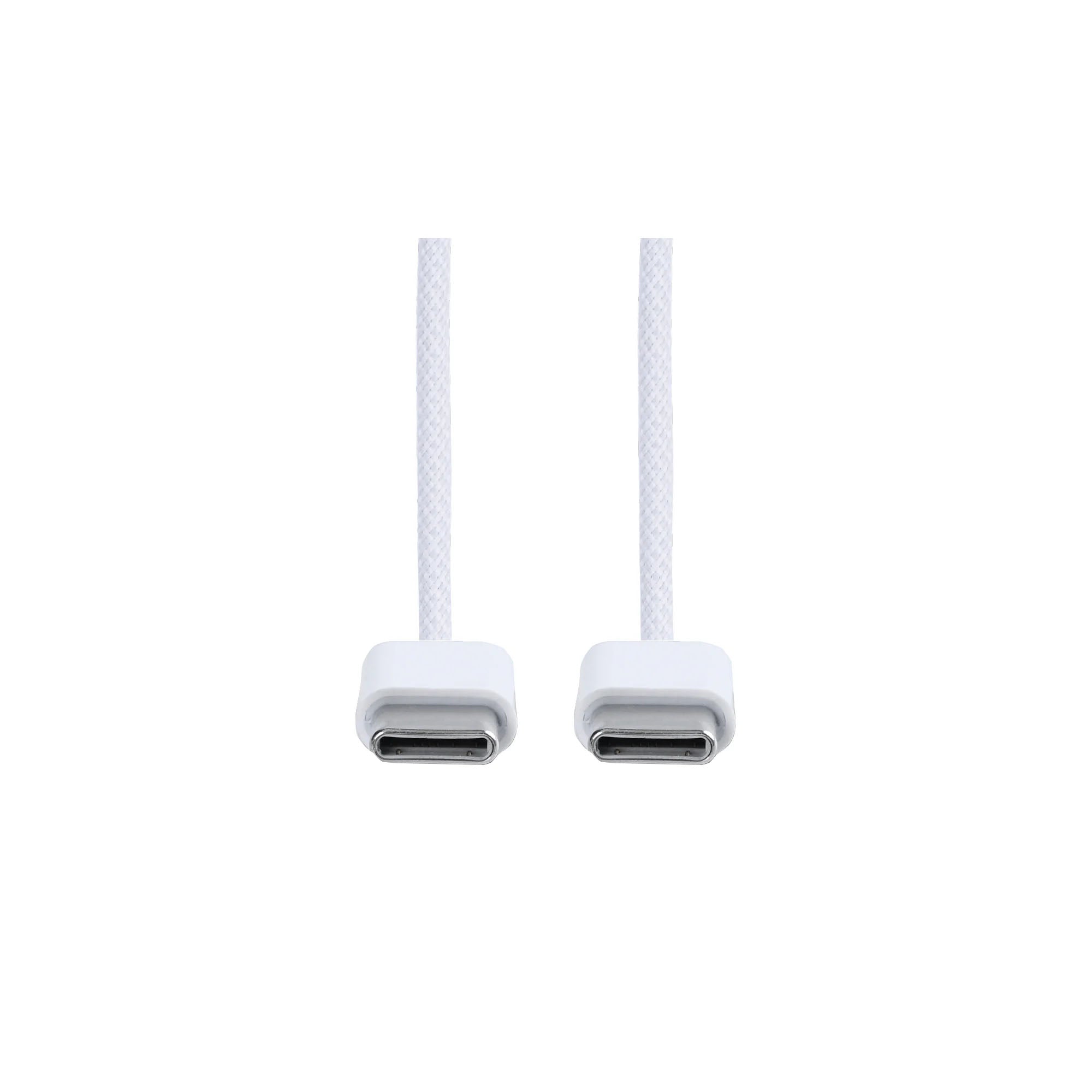 For Apple iPhone 15 Series, 16 Series, 17 Series USB-C To USB-C Woven Cable 100cm 60W White Bulk (Round Fold)
