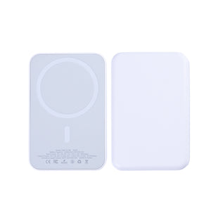 For Apple iPhone 12, 13, 14, 15, 16, 17 Series Battery Pack Magnetic Charging 15W 10000mAh White