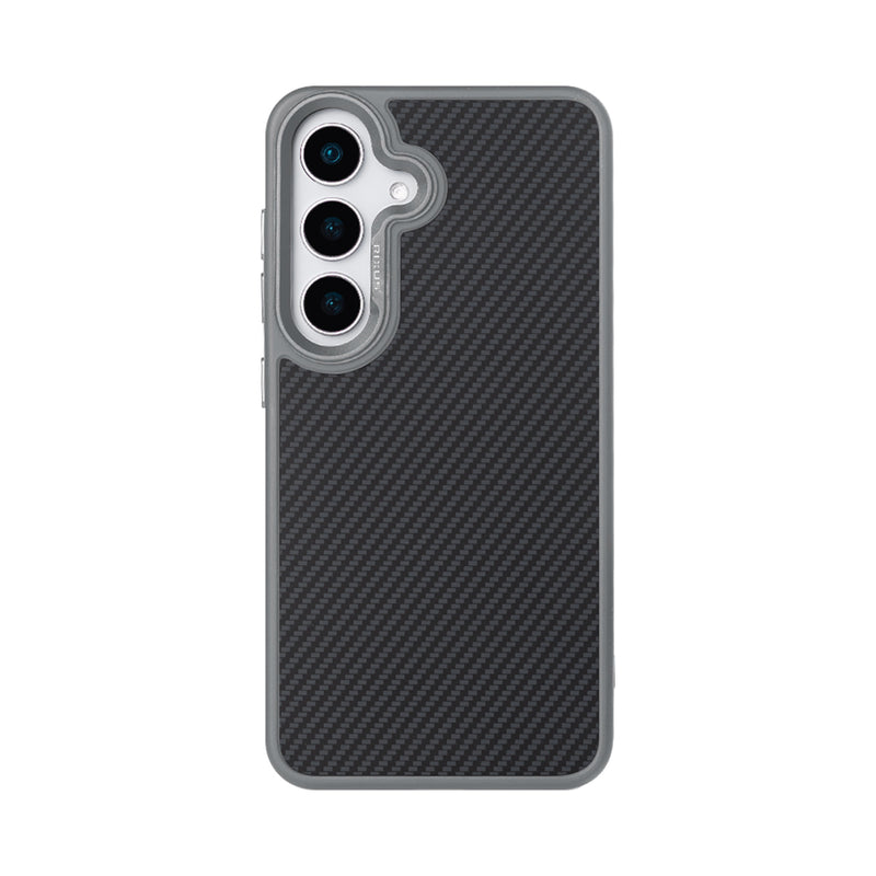 Rixus Mag Carbon With MagSafe Compatible For Samsung Galaxy S26 Titanium Grey