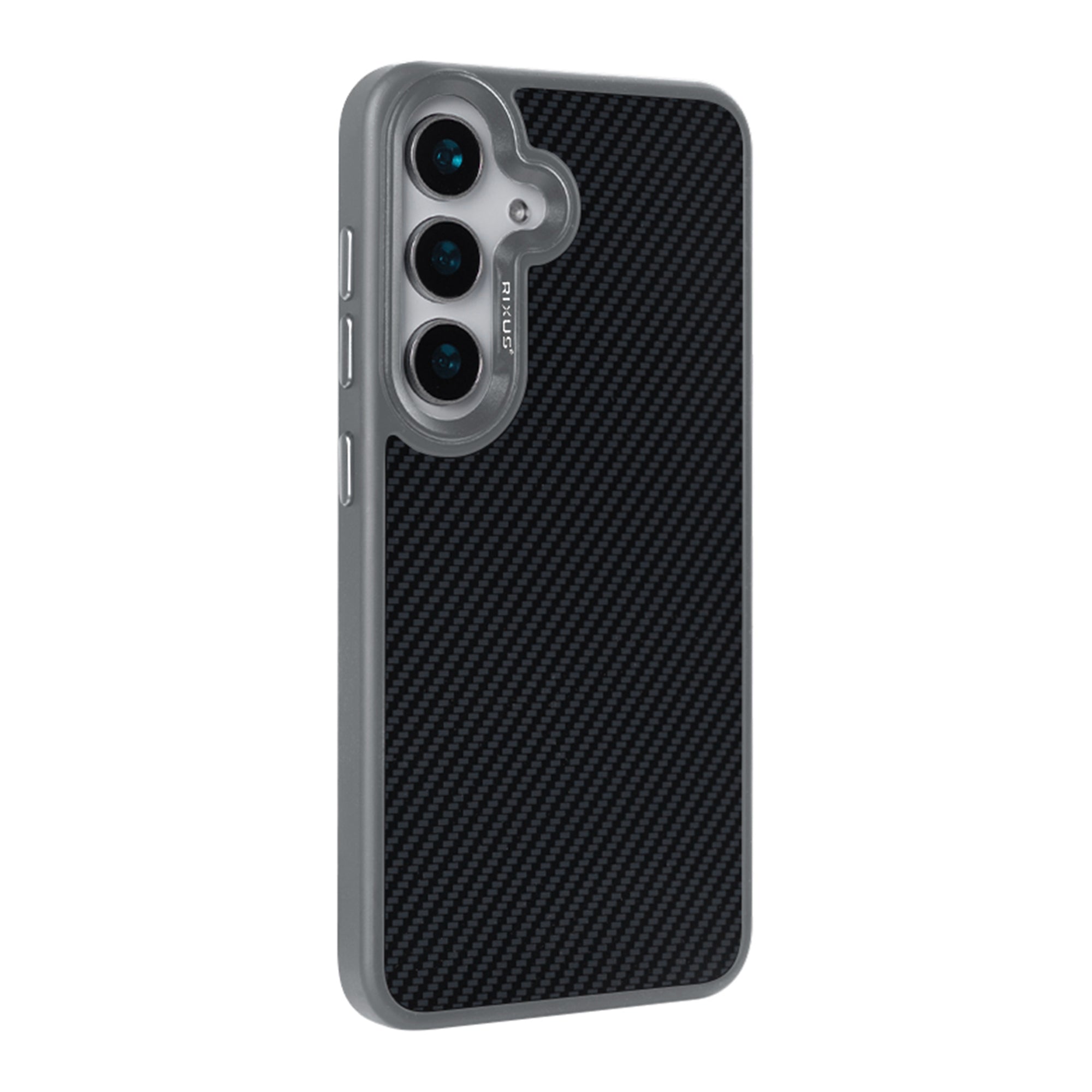 Rixus Mag Carbon With MagSafe Compatible For Samsung Galaxy S26 Titanium Grey