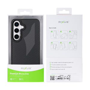 Rixus Mag Carbon With MagSafe Compatible For Samsung Galaxy S26 Ultra Titanium Grey