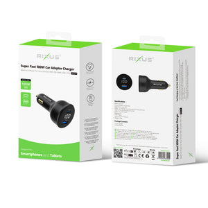 Rixus RXCC14 Car Charger 100W Black