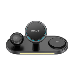 Rixus RXWC16 3 in 1 Ice Cooling Wireless Charger Stand 25W Black