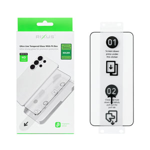 Rixus Ultra Line Tempered Glass With Fit Box For Samsung Galaxy S24, S25