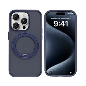 Rixus SnapGrip 360 Case For Apple iPhone 15 Pro Blue