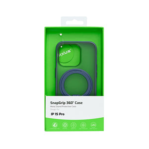 Rixus SnapGrip 360 Case For Apple iPhone 15 Pro Blue
