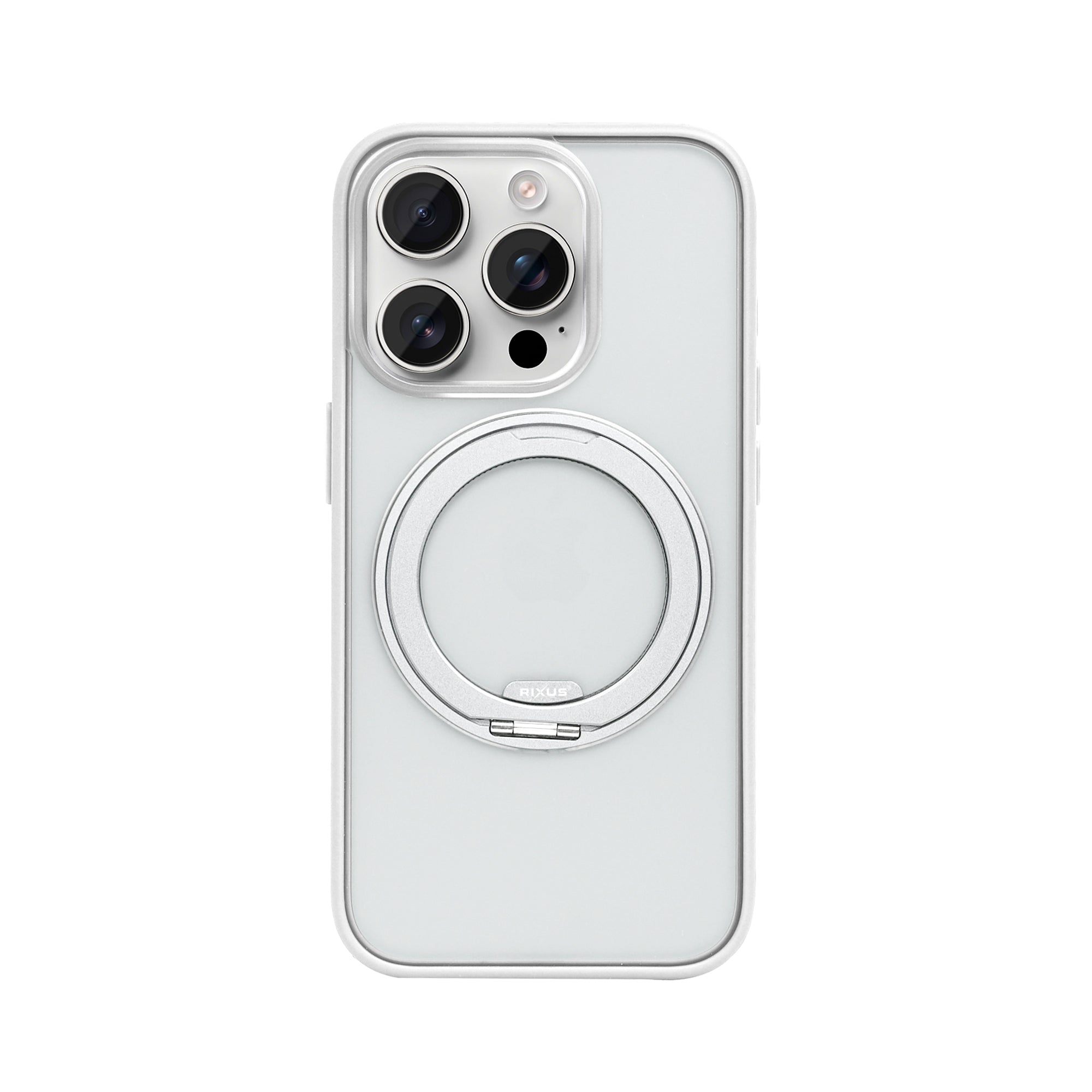 Rixus SnapGrip 360 Case For Apple iPhone 15 Pro White