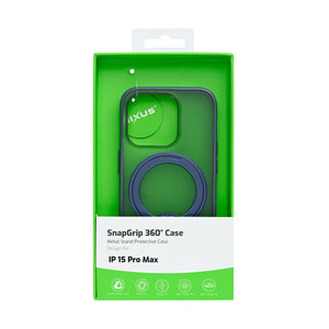 Rixus SnapGrip 360 Case For Apple iPhone 15 Pro Max Blue