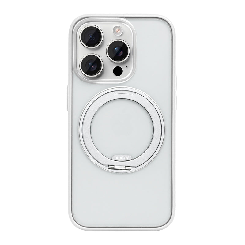 Rixus SnapGrip 360 Case For Apple iPhone 15 Pro Max White