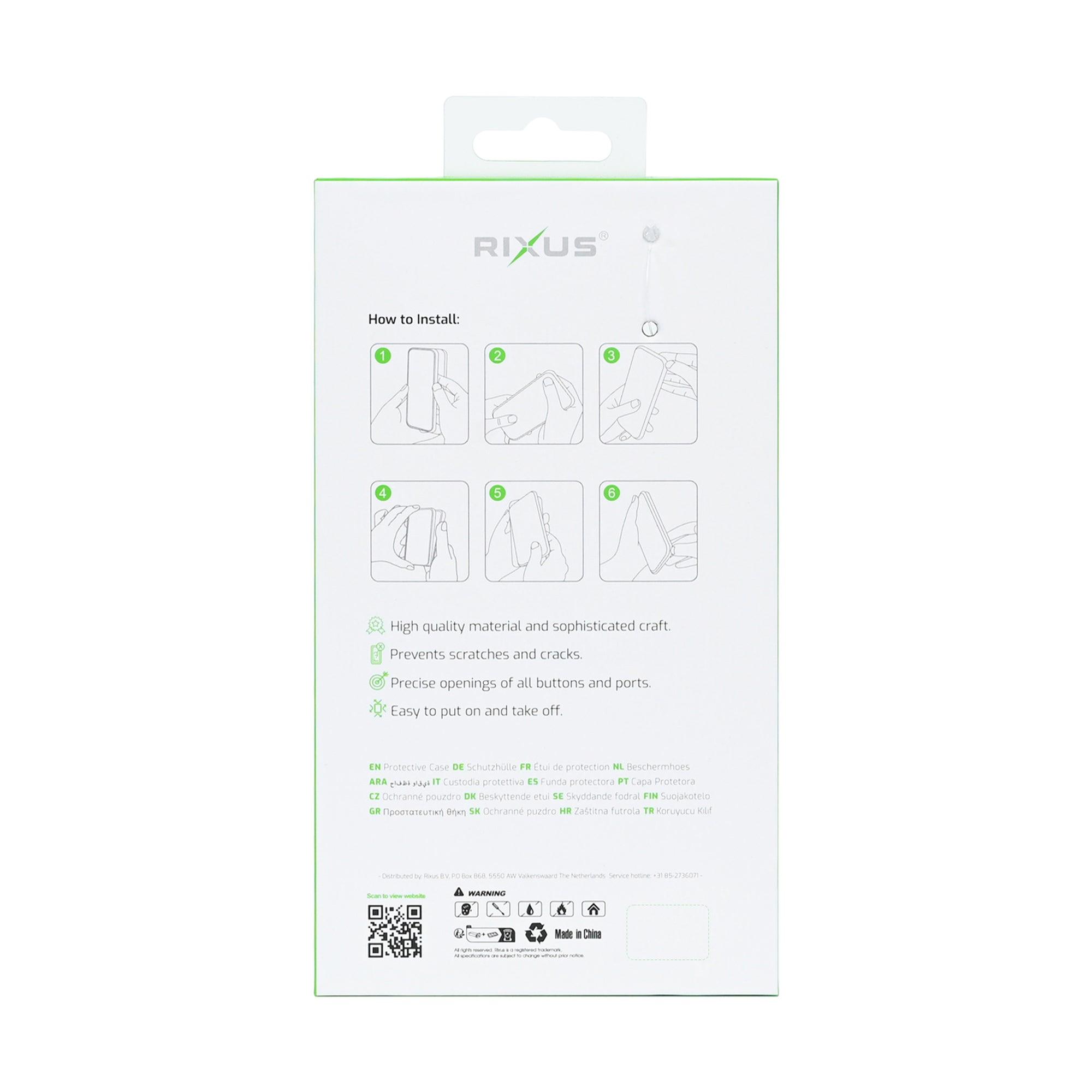 Rixus SnapGrip 360 Case For Apple iPhone 15 Pro Max White
