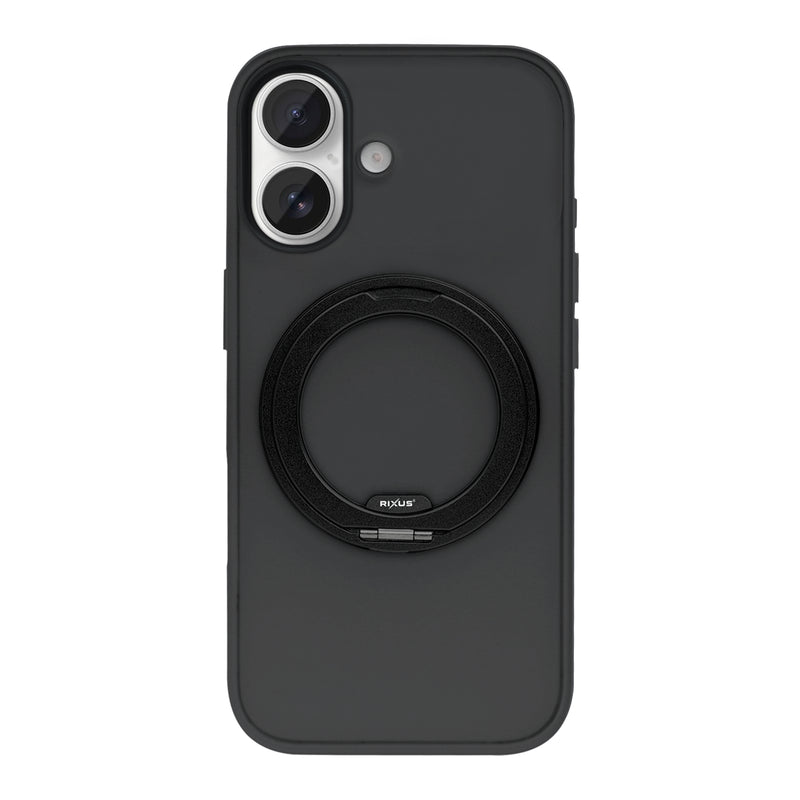 Rixus SnapGrip 360 Case For Apple iPhone 16 Black